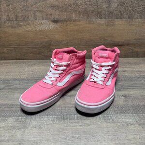 Vans Ward High Top Bubblegum Pink Canvas Sneakers Women's Size 8.5